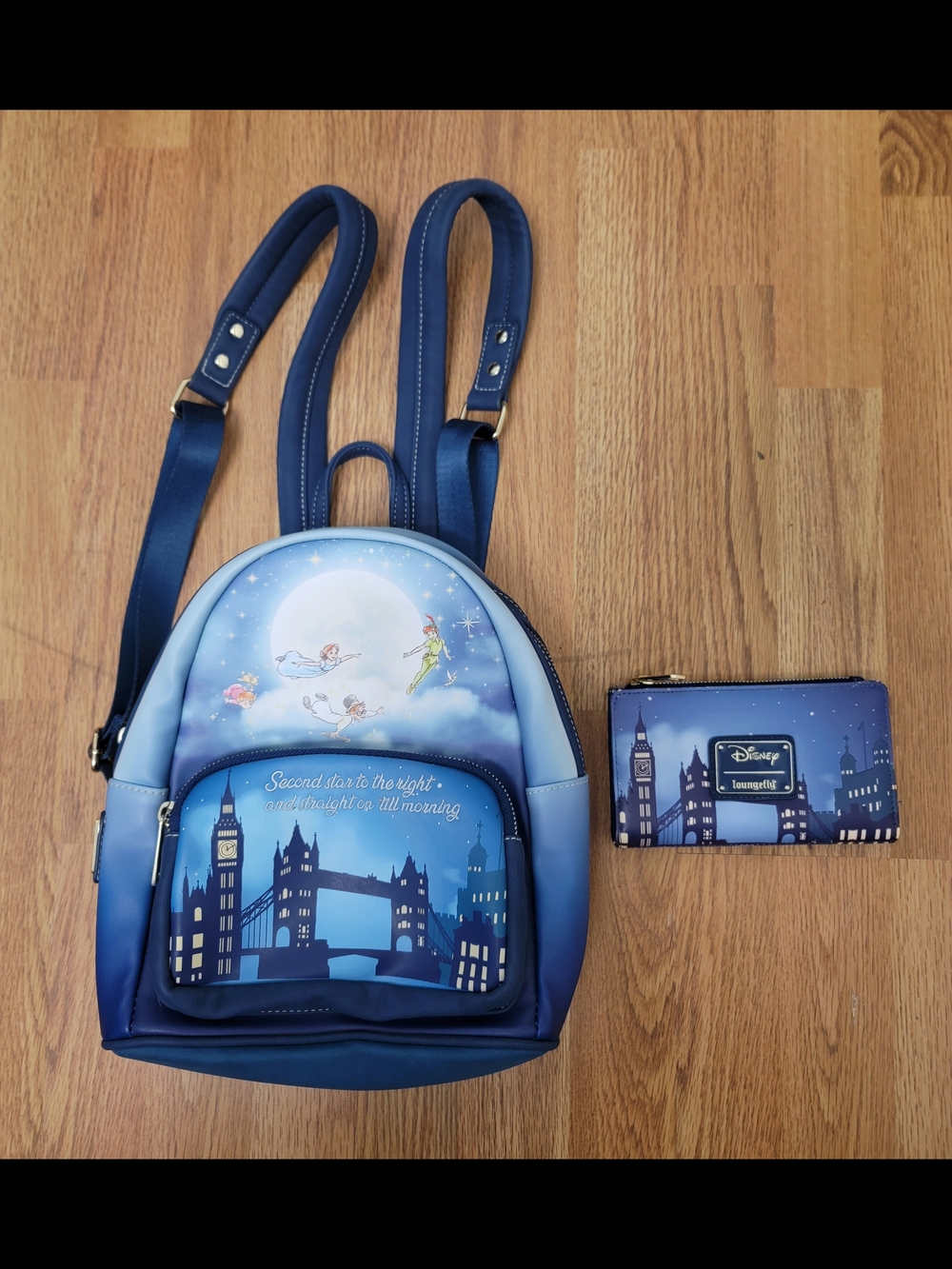 Loungefly Disney Peter Pan Mini Backpack With Matching Wallet